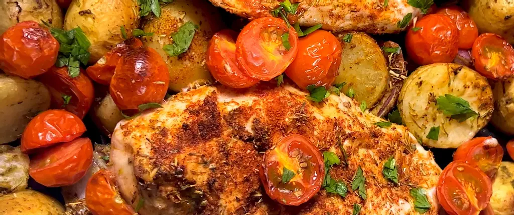 Air Fryer Italian Chicken Traybake