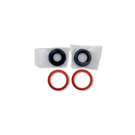Rear Camera Glass Lens w/ Bracket (Red) (2-Piece Set) (CERTIFIED) - For iPhone 13 / 13 Mini