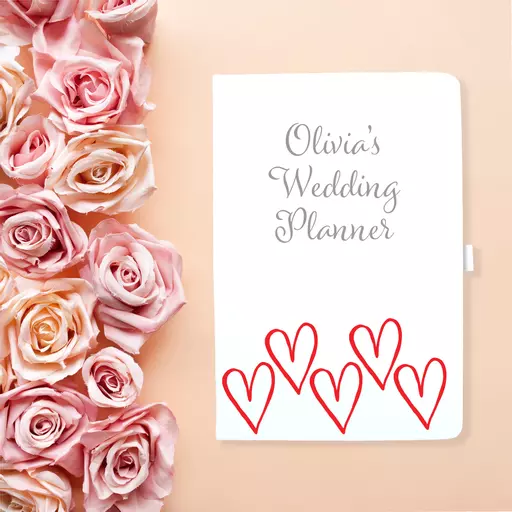 Notebook - Red Hearts Wedding