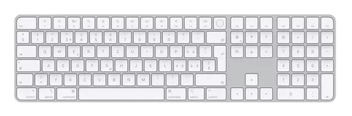 Apple Magic keyboard USB + Bluetooth Swiss Aluminium, White