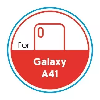 Smartphone Circular 20mm Label - Galaxy A41 - Red