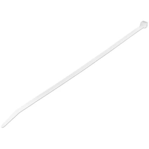 StarTech.com 10"(25cm) Cable Ties - 1/8"(4mm) wide, 2-5/8"(68mm) Bundle Diameter, 50lb(22kg) Tensile Strength, Nylon Self Locking Zip Ties w/ Curved Tip - 94V-2/UL Listed, 100 Pack - White