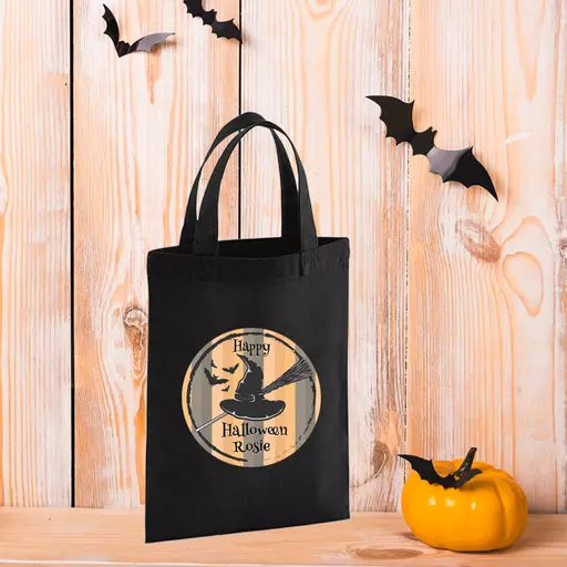Personalised Halloween Mini Cotton Party Bag