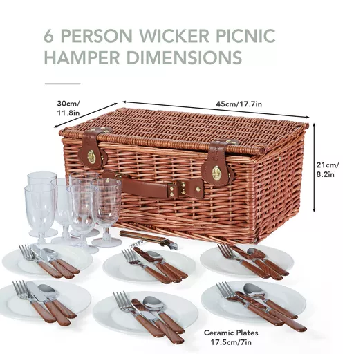 Heritage 6 Person Picnic Hamper