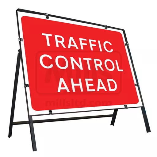 Traffic Control Ahead Sign 1050 x 750mm