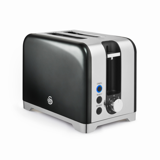 Swan Graphite Solace 2 Slice Stainless Steel Toaster