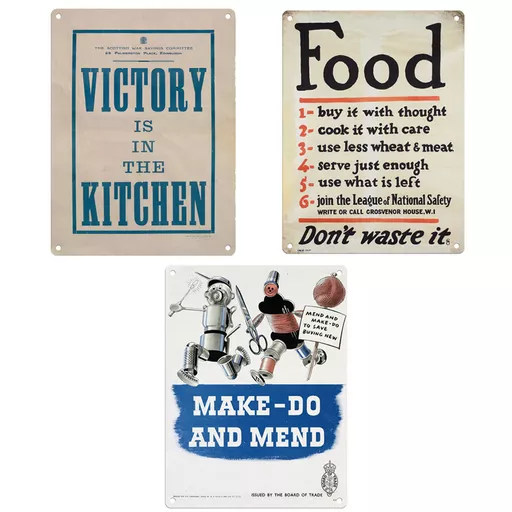 Rationing Metal Sign Set