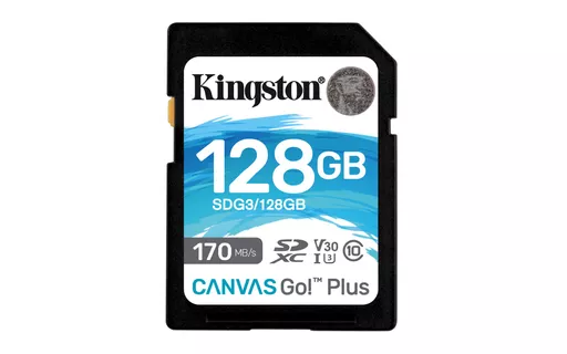 Kingston Technology 128GB SDXC Canvas Go Plus 170R C10 UHS-I U3 V30