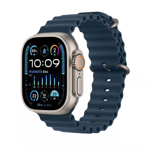 Apple Watch Ultra 2 GPS + Cellular, 49mm Titanium Case w/ Blue Ocean Band