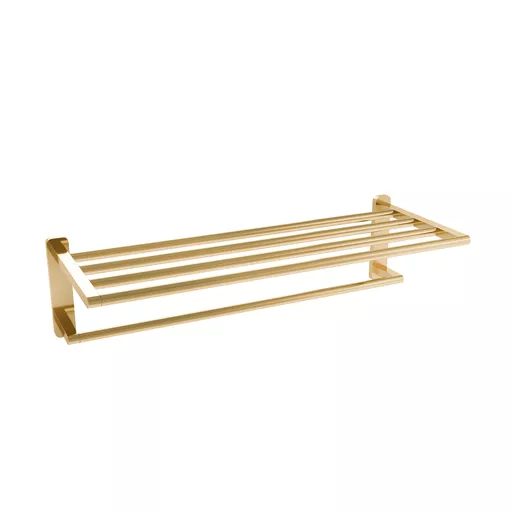 Asti Towel Shelf - Brushed Brass