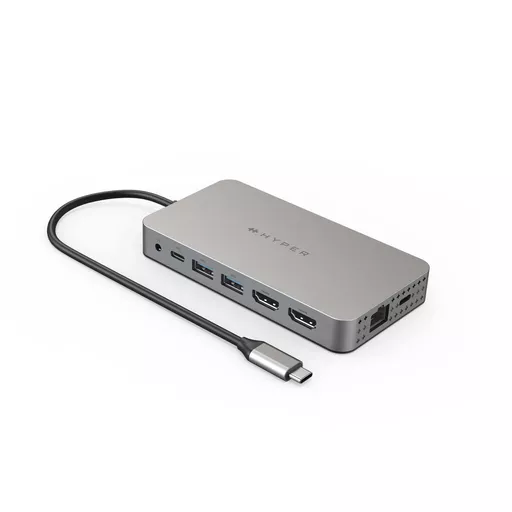 HYPER HDM1H notebook dock/port replicator USB 3.2 Gen 1 (3.1 Gen 1) Type-C Stainless steel