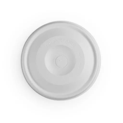 VEGWARE 89-SERIES NOURISH MOULDED FIBRE COLD CUP FLAT LID STRAW SLOT - (1X1000)