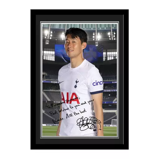Tottenham Hotspur Son Autograph Photo Framed