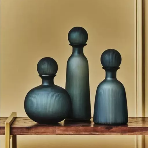 *Bottle Vase, Giulia, Blue/Grey, Large