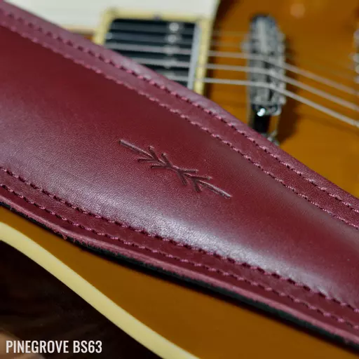 BS63 dark red montana guitar strap Pinegrove Leather DSC_0815.jpg
