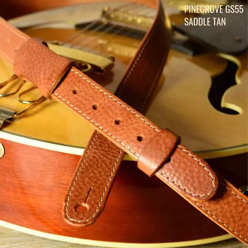 GS55 Slim Leather Guitar Strap