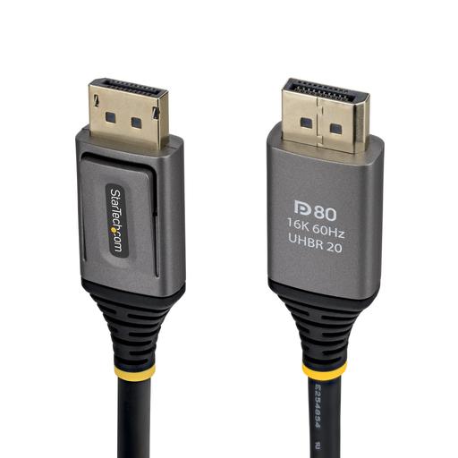 StarTech.com 1m DisplayPort 2.1 Cable, VESA Certified DP80 DisplayPort Cable, Uncompressed 10K/8K 60Hz, 16K 60Hz/8K 240Hz w/DSC 1.2a, DP 2.1 Monitor Cord
