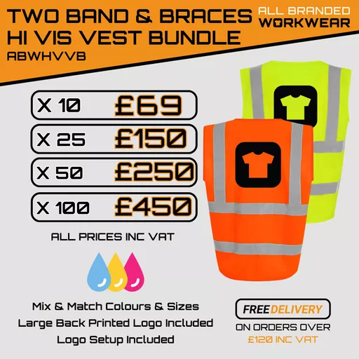 Printed Hi-Vis Vest Bundle