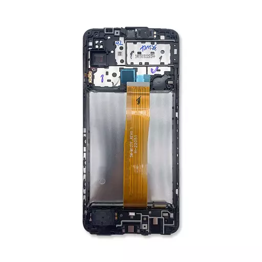 LCD Screen Assembly (With Frame) (Service Pack) (Black) - Galaxy M12 (M127)