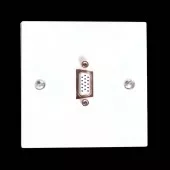 White Single Gang SVGA (Solder) Wall Plate