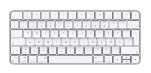 Apple Magic keyboard USB + Bluetooth Finnish, Swedish Aluminium, White