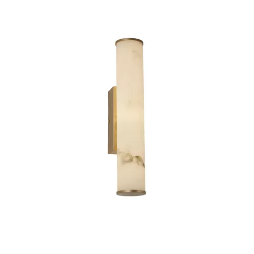 Wales LED Wall Light, Matt Gold Metal with Marble Resin