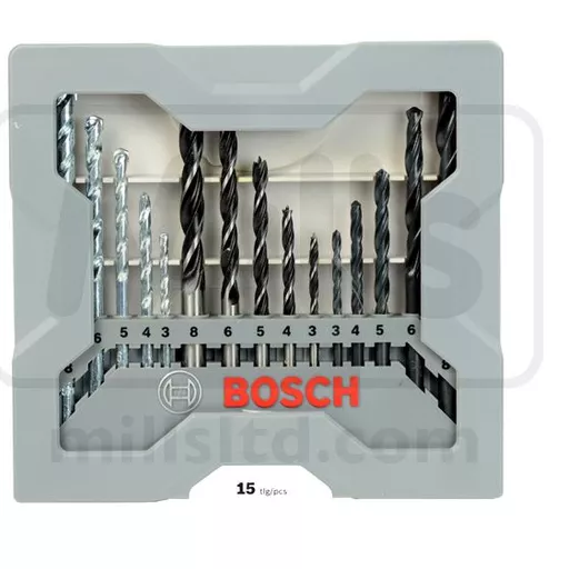 Bosch 15 Piece Mixbox Drill Set 3-8mm