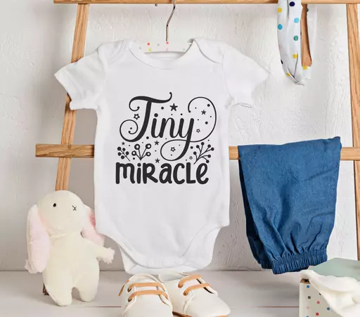 Personalised 'Tiny Miracle' Babygrow
