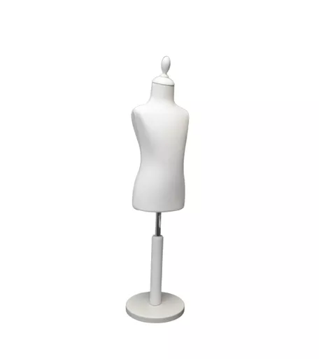 Exclusive 3-4 Years Tailors Dummy with Round Base - White