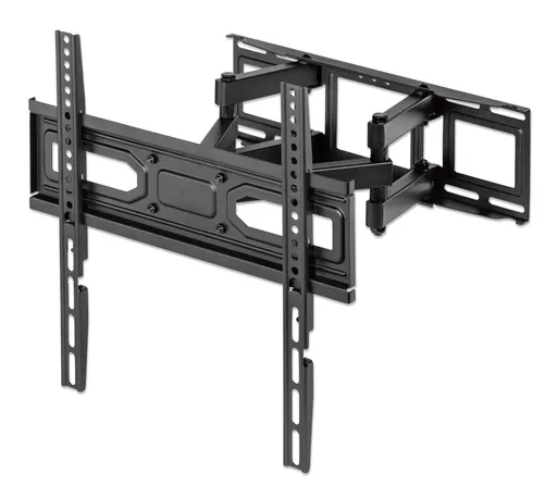 Manhattan TV & Monitor Mount, Wall, Full Motion, 1 screen, Screen Sizes: 32-55", Black, VESA 100x100 to 400x400mm, Max 40kg, LFD, Tilt & Swivel with 3 Pivots, Lifetime Warranty