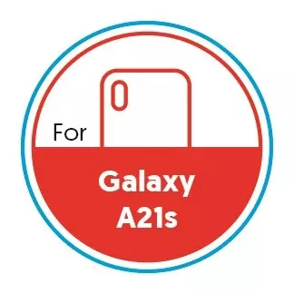 Smartphone Circular 20mm Label - Galaxy A21s - Red