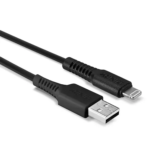 Lindy 0.5m USB to Lightning Cable black