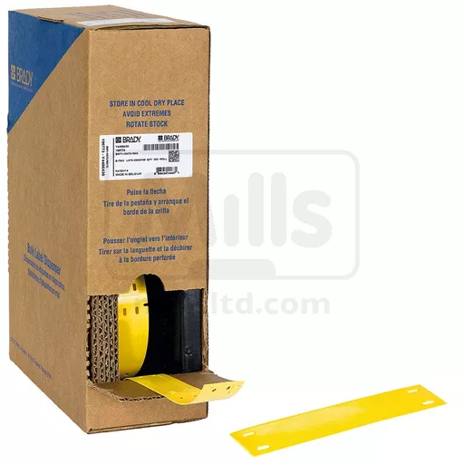 Brady M610 -15x75-7598-YL Polyester Tie-on Cable Tag 15x75mm Yellow - Pk250