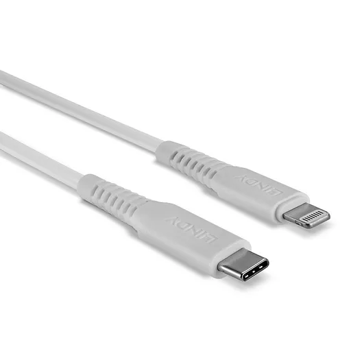 Lindy 1m USB Type C to Lightning Cable, White