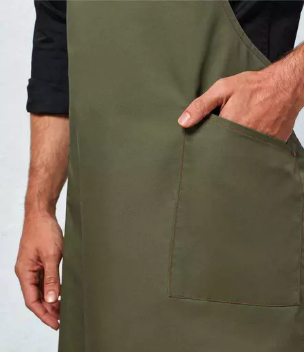 Premier Barley Contrast Stitch Bib Apron