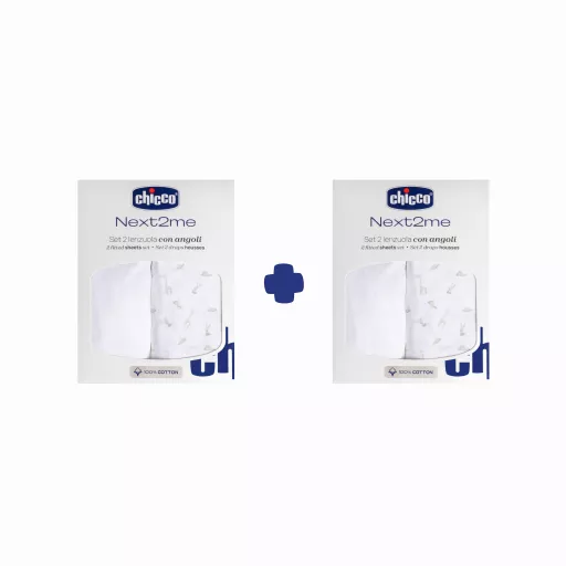 Chicco Next2Me Crib Bedding Bundle 2 x 2 Piece Set