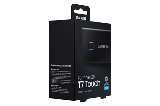 Samsung Portable SSD T7 Touch 1TB - Black