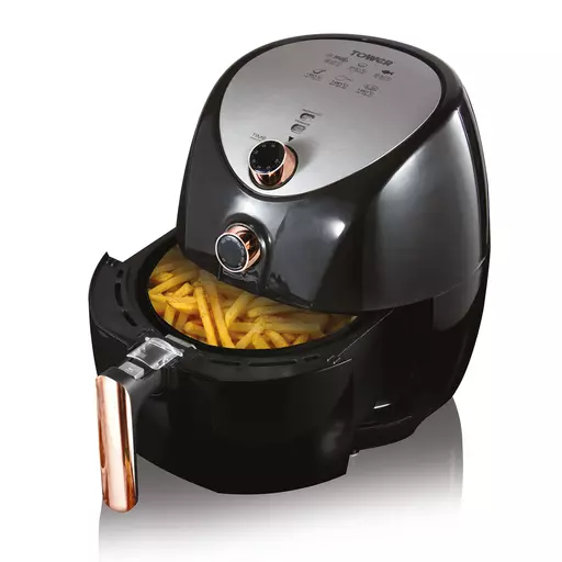 Rose Gold 1500W 4.3 Litre Manual Air Fryer