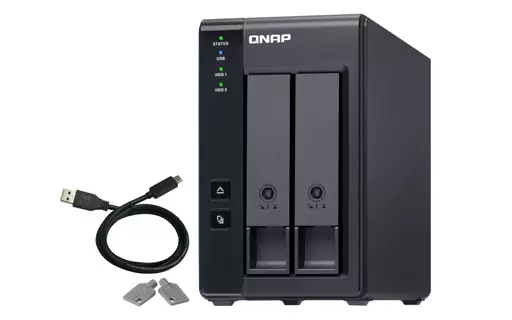 QNAP TR-002 storage drive enclosure HDD/SSD enclosure Black 2.5/3.5"