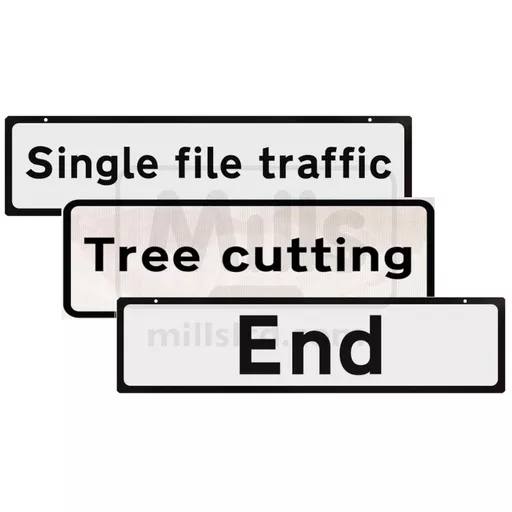 Supplementary Plate for 750mm Cone Mounted Road Sign