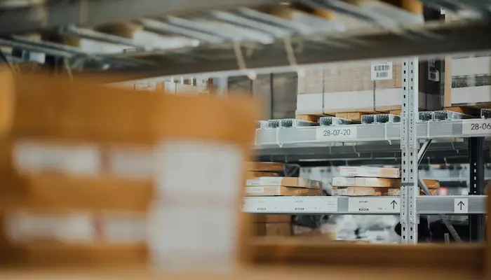 Feature Image of a stack of shelving in a warehouse