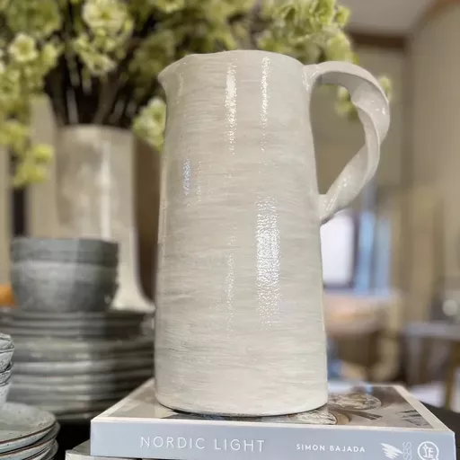 Jug, Breda, Light grey, Ceramic pitcher, Small