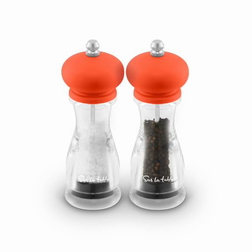 Surlatable Orange Sur La Table Salt And Pepper Mill Set