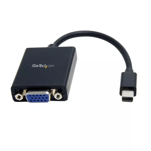 StarTech.com Mini DisplayPort to VGA Adapter - Active Mini DP to VGA Converter - 1080p Video - VESA Certified - mDP or Thunderbolt 1/2 Mac/PC to VGA Monitor/Display - mDP 1.2 to VGA Dongle