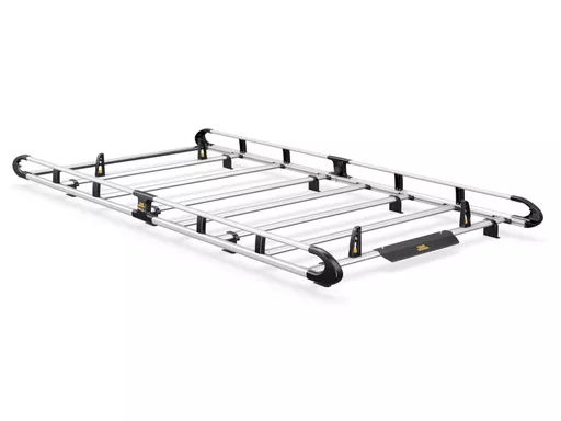Nissan Primastar 2022-Onwards L2, H1 Twin Rear Doors - ULTI Rack+ (Aluminium) - 7 Bar Roof Rack
