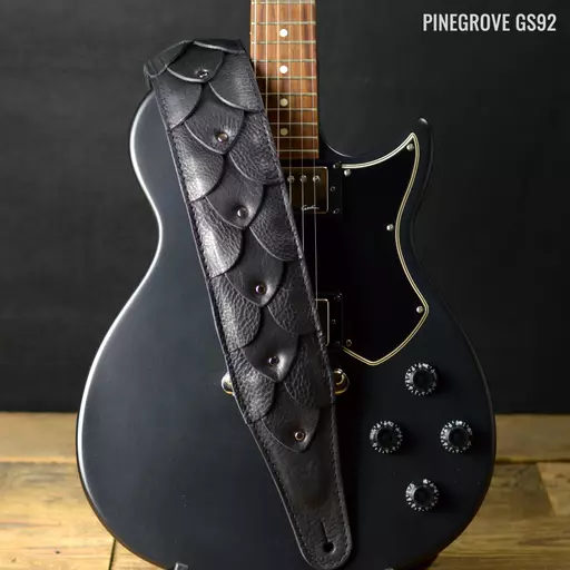 GS92 Dragon Skin Guitar Strap - Black