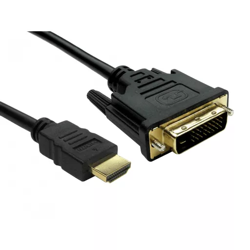 Cables Direct 99DVHD-301 video cable adapter 1 m HDMI Type A (Standard) DVI-D Black