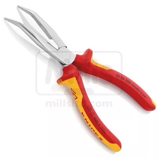 Knipex 26 26 200 1000V VDE Bent Snipe Nose Side Cutting Pliers 200mm
