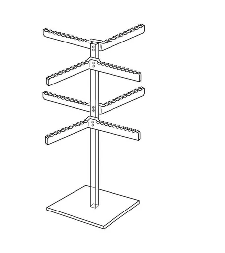 Clear Acrylic Keyring Counter Display Stand - 40.5cm x 26cm