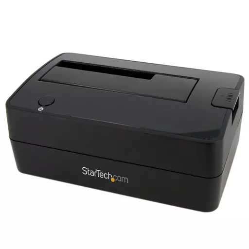 StarTech.com Single Bay USB 3.0 to SATA Hard Drive Docking Station, USB 3.0 (5 Gbps) Hard Drive Dock, External 2.5/3.5" SATA I/II/III HDD/SSD Docking Station, Top-Loading Hard Drive Bay